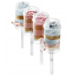 IBILI Push up Cakes Ø 5 cm x H 9,5 cm (x4) New