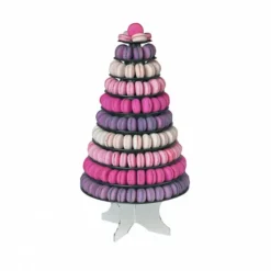 MALLARD FERRIERE Pyramide à Macaron vertical 10 plateaux amovibles - Version Noire Discount