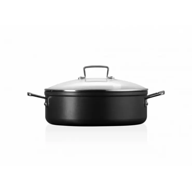 LE CREUSET Rondeau avec Couvercle 28 cm Anti-Adhérent Les Forgées Discount
