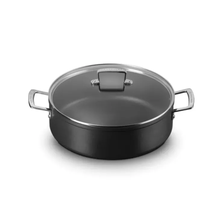 LE CREUSET Rondeau avec Couvercle 30 cm Anti-Adhérent Les Forgées New
