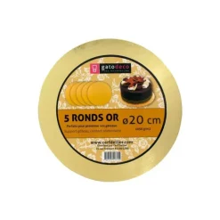 GATODECO Ronds Dorés Ø 19,6 cm (x5) Gatodéco Clearance