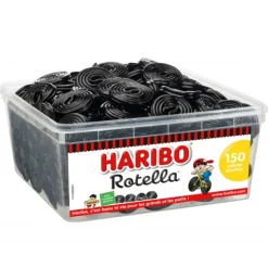 HARIBO Rotella x 150 - Boîte Rouleau Réglisse Best