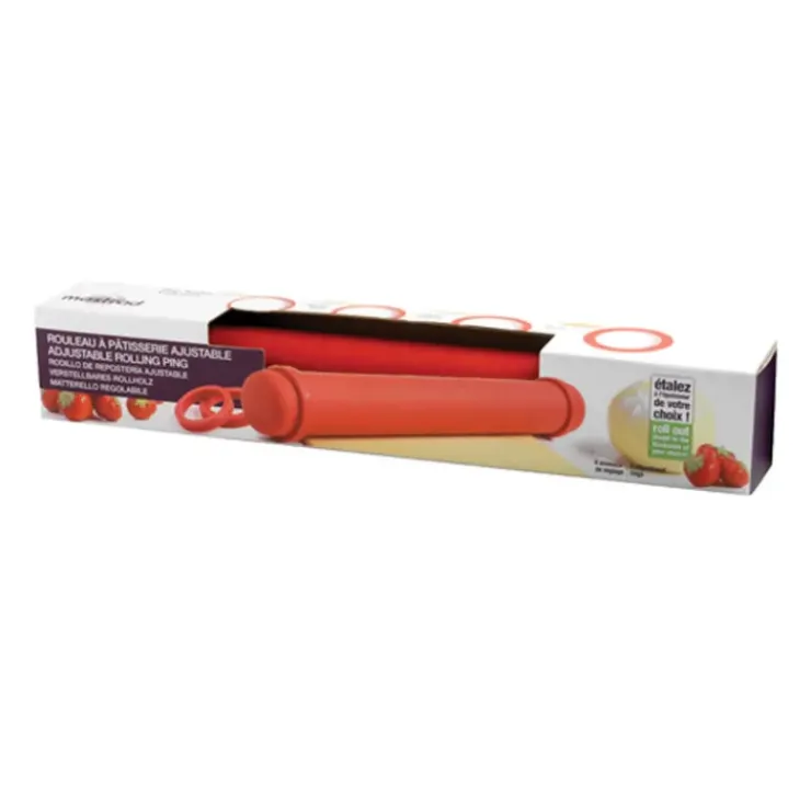 MASTRAD Rouleau à Pâtisserie ajustable rouge 41 cm New