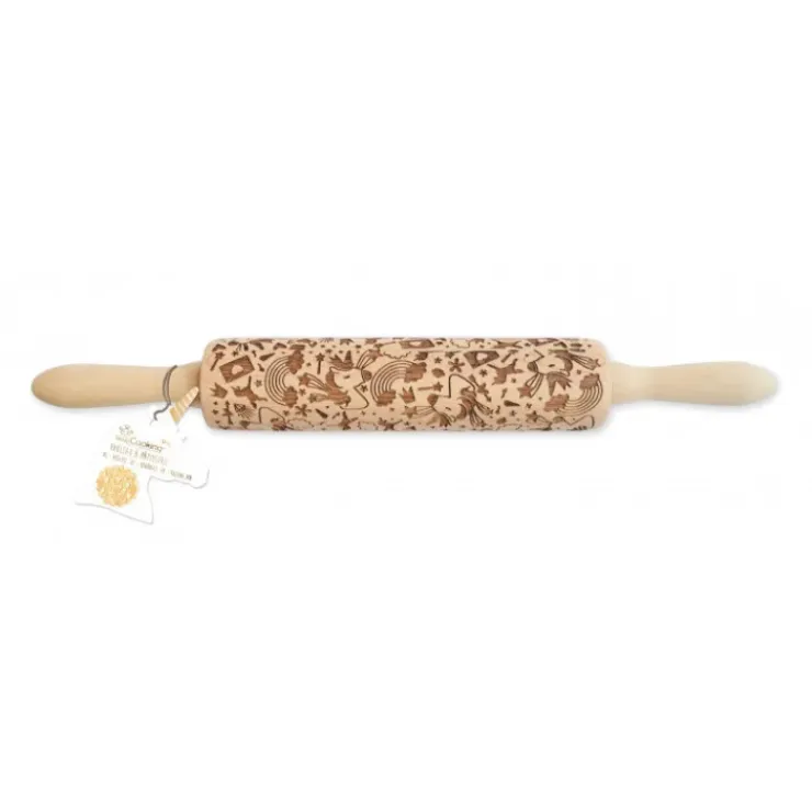 SCRAPCOOKING Rouleau à Pâtisserie Motifs Licornes et Arc-en-ciel 39 cm Best