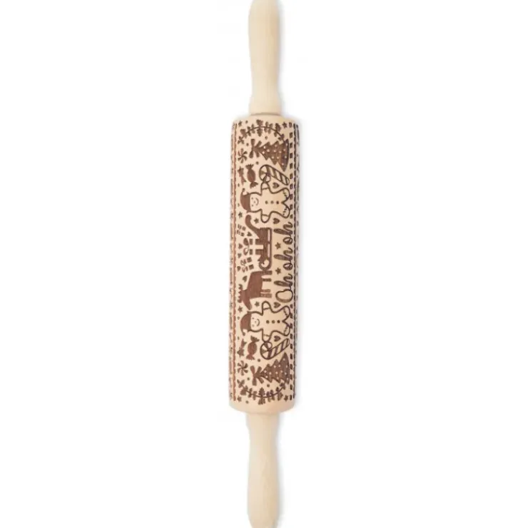 SCRAPCOOKING Rouleau à Pâtisserie Motifs Noël Gingerman 39 cm Outlet