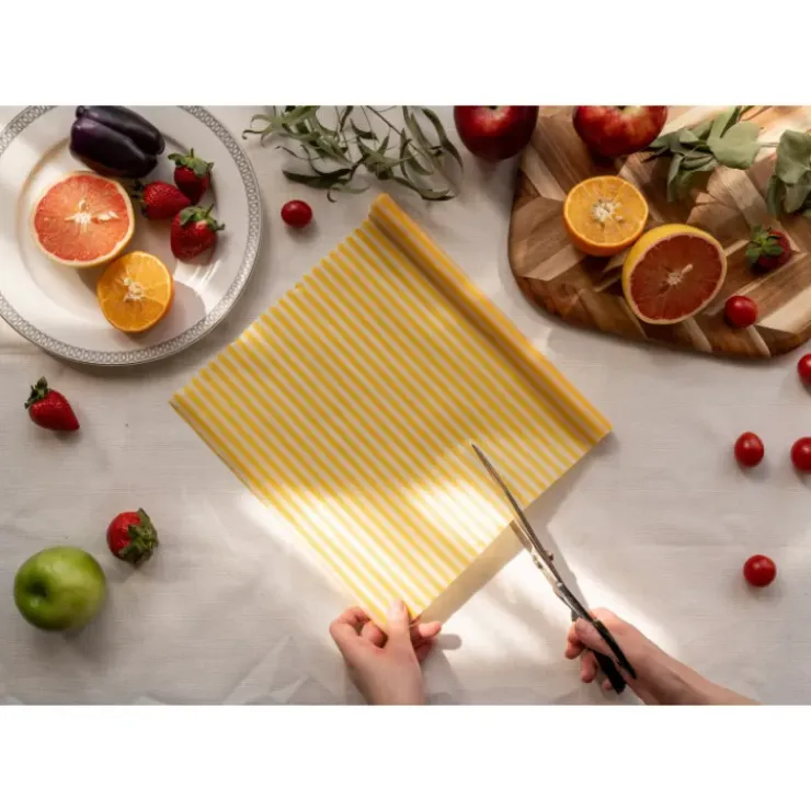 NUTS Rouleau Emballage Alimentaire Cire Abeille Jaune 90 x 30,5 cm Hot