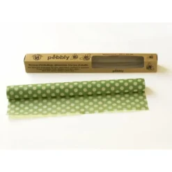 PEBBLY Rouleau Emballage Alimentaire Cire Abeille Pois Vert 30 x 100 cm Online