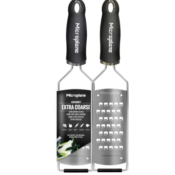 MICROPLANE Râpe Très Gros Grains Gourmet Noir Discount