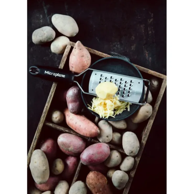 MICROPLANE Râpe Très Gros Grains Gourmet Noir Discount