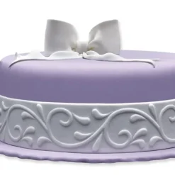 PATISDECOR Ruban Pate à Sucre Blanc Arabesque 1,25 m x H 5 cm Patisdécor Discount