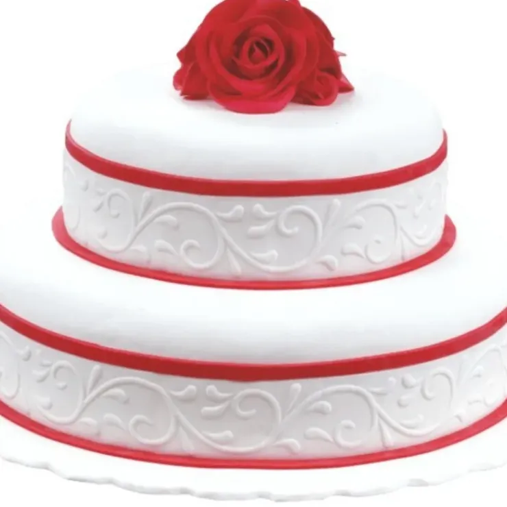 PATISDECOR Ruban Pate à Sucre Blanc Arabesque 1,25 m x H 5 cm Patisdécor Discount