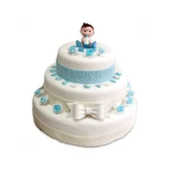 PATISDECOR Ruban Pate à Sucre Bleu Arabesque 1,25 m x H 5 cm Patisdécor