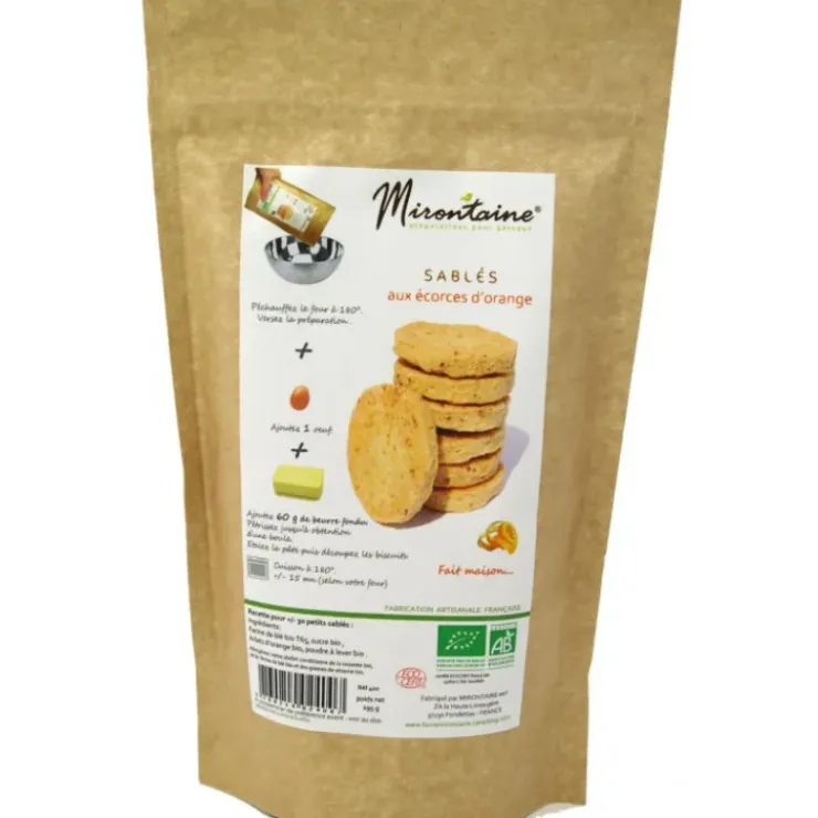 MIRONTAINE Sablés BIO aux Eclats d'Orange 295g Sale