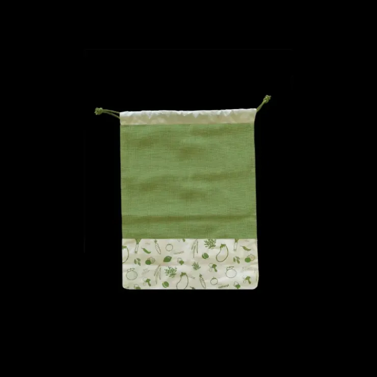 PEBBLY Sac à Légumes Coton Bio Vert 30 x 40 cm Clearance