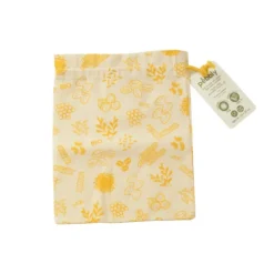 PEBBLY Sac à Vrac Coton Bio Jaune 20 x 25 cm Outlet