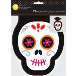 WILTON Sachet Bonbon Crâne Halloween (x15) Sale