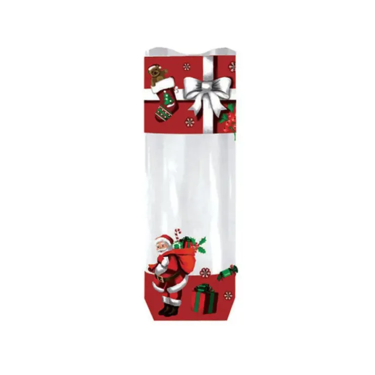 CUISINEADDICT Sachet Confiserie Père Noël 10x22cm (x100) - Fond Cartonné Outlet