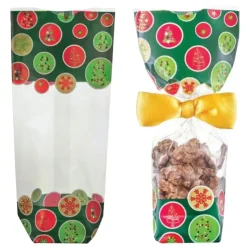 CUISINEADDICT Sachet Confiserie Sapins de Noël 12x26cm (x100) New