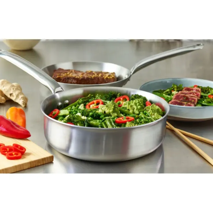 DE BUYER Sauteuse Droite Inox Ø 24 cm Alchimy Best