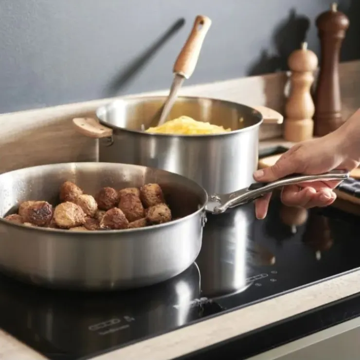 DE BUYER Sauteuse Droite Inox Amovible Ø 24 cm Alchimy Loqy New