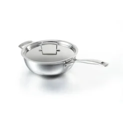 LE CREUSET Sauteuse du chef inox 24 cm avec couvercle New