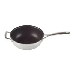 LE CREUSET Sauteuse du chef inox 24 cm avec couvercle New