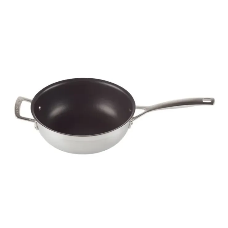LE CREUSET Sauteuse du chef inox 24 cm avec couvercle New