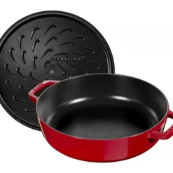 STAUB Sauteuse en Fonte Chistera 24 cm Rouge Cerise Online