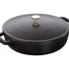 STAUB Sauteuse en Fonte Chistera 28 cm Noir Outlet