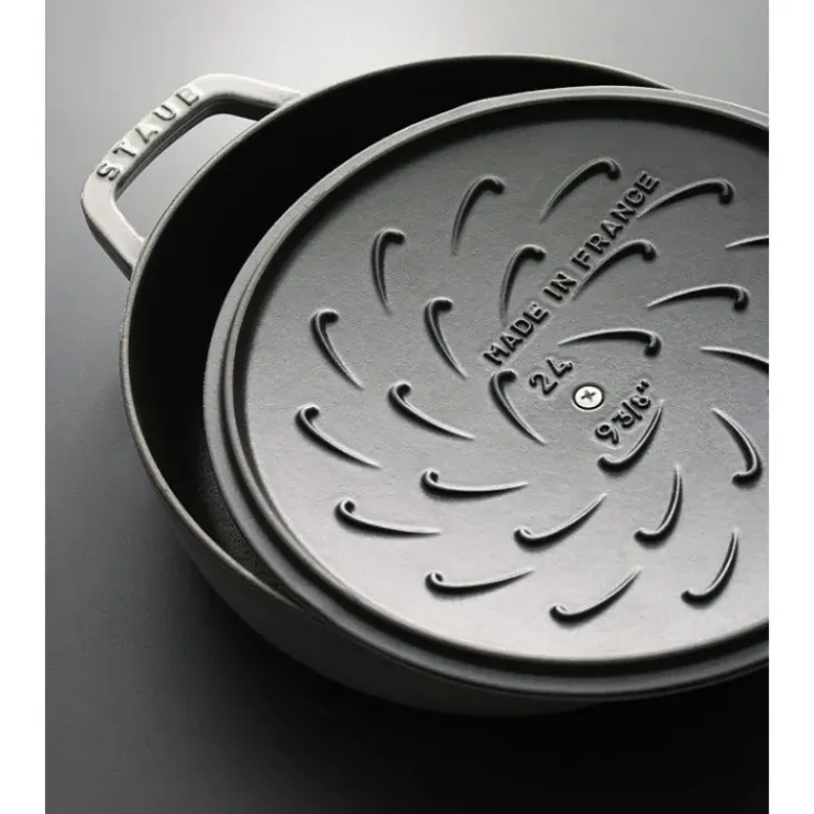 STAUB Sauteuse en Fonte Chistera 24 cm Gris Graphite Online