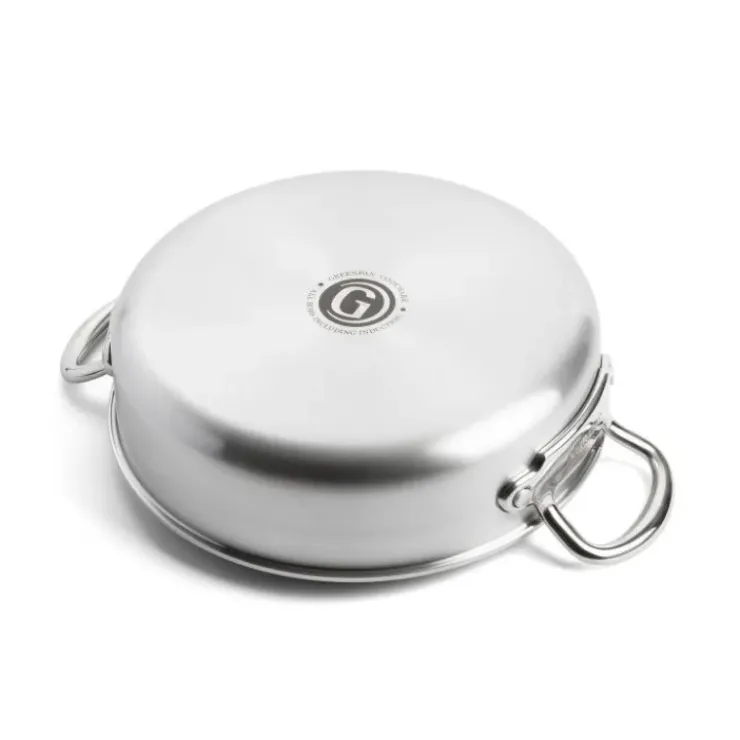 GREENPAN Sauteuse Inox Ø 26 cm avec Couvercle PREMIERE Hot
