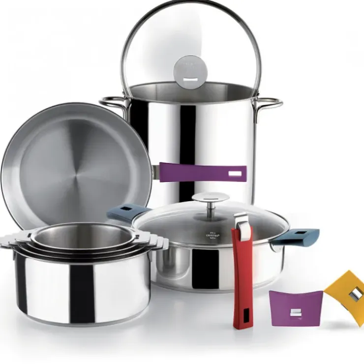 CRISTEL Sauteuse Mutine Ø 22 cm Manche Amovible Anti-Adhésive Inox Discount