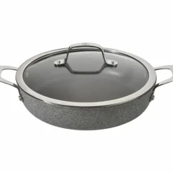 BALLARINI Sauteuse Pierre 28 cm avec couvercle et poignées Salina Granitium Best