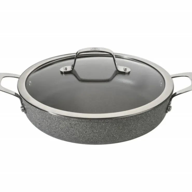 BALLARINI Sauteuse Pierre 28 cm avec couvercle et poignées Salina Granitium Best