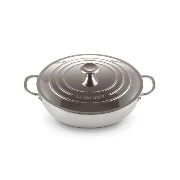 LE CREUSET Sauteuse Provençale Inox Signature 30 cm et couvercle Clearance