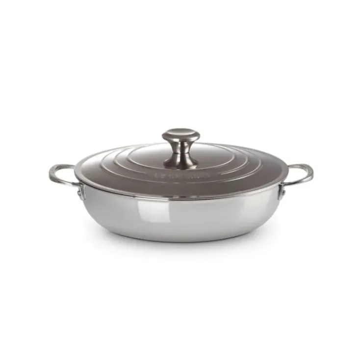 LE CREUSET Sauteuse Provençale Inox Signature 30 cm et couvercle Clearance