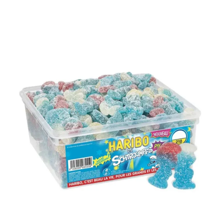 HARIBO Schtroumpf Pik x 210 - Boîte Bonbon Outlet