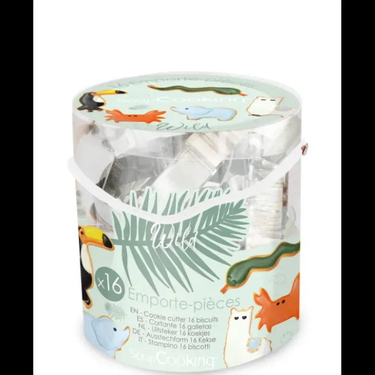 SCRAPCOOKING Seau 16 Emporte-Pièces Thème Animaux Wild Best