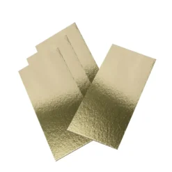CUISINEADDICT Semelle à Bûche 30x10cm Or Bord Droit (x50) New