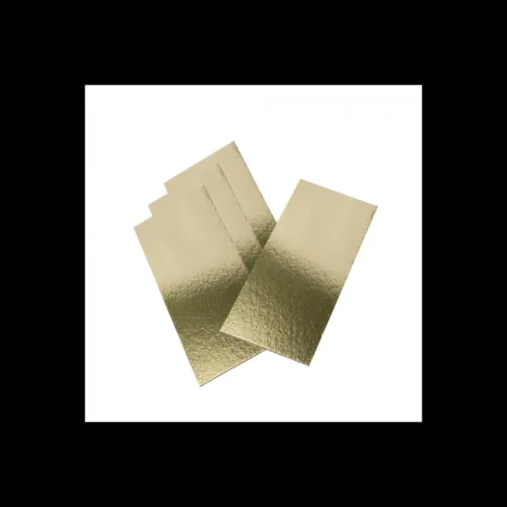 CUISINEADDICT Semelle à Bûche 20x10cm Or Bords Droits (x50) Outlet