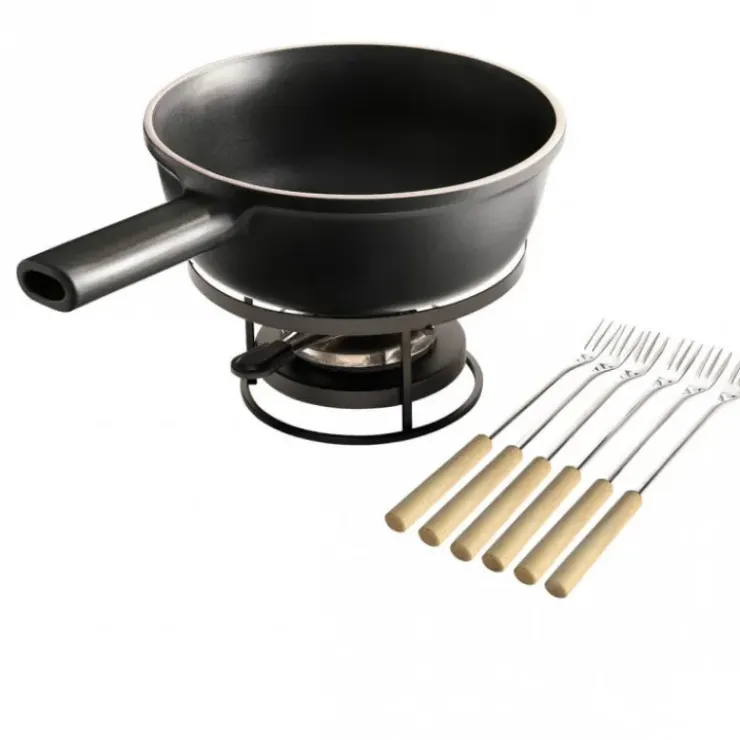 EMILE HENRY Service à Fondue en Céramique Ø 22 cm Ardoise Sale