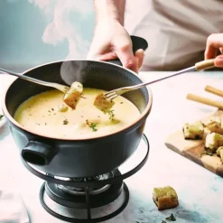 EMILE HENRY Service à Fondue en Céramique Ø 22 cm Ardoise Sale