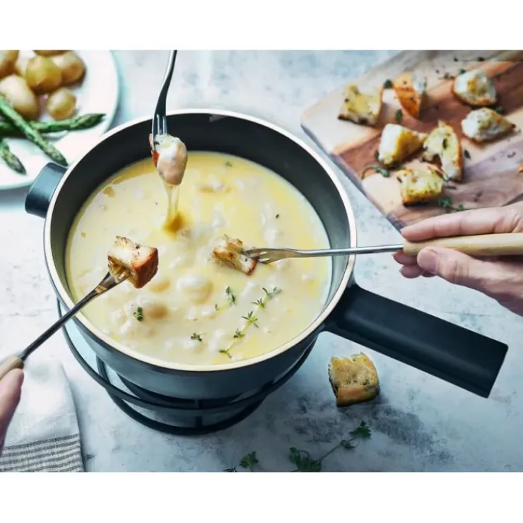 EMILE HENRY Service à Fondue en Céramique Ø 22 cm Ardoise Sale