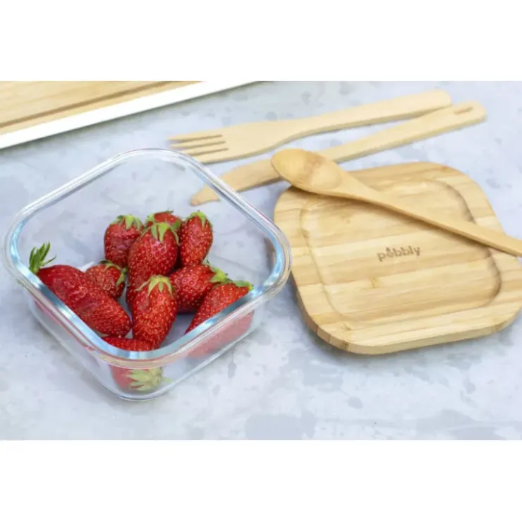 PEBBLY Set 3 Couverts en Bambou