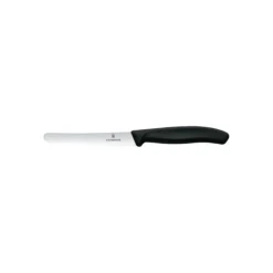 VICTORINOX Set Couteau d'Office, Couteau à Tomate et Epluche Légumes Noir Swiss Classic Clearance