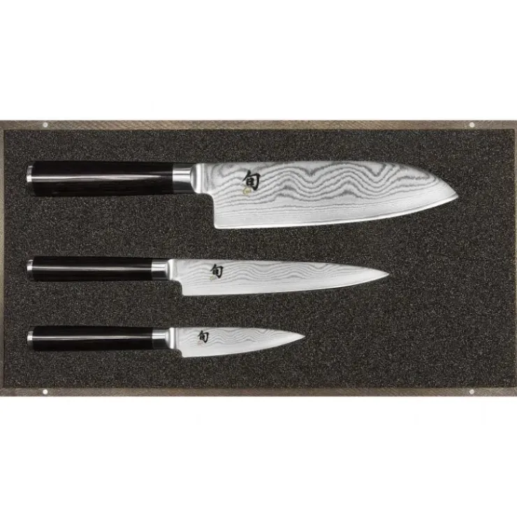 KAI Set Couteau d'Office, Couteau Universel et Couteau Santoku Shun Classic Damas Online