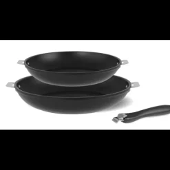 CRISTEL Set de 2 Poêles Cookway 24 et 28 cm Exceliss+ Poignée Amovible Outlet