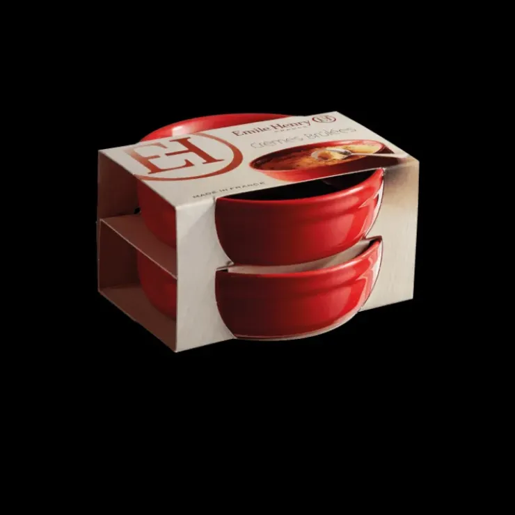 EMILE HENRY Set de 2 Ramequins à Crème Brûlée en Céramique Ø 12 cm Grand Cru Discount