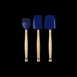 LE CREUSET Set de 3 Spatules Silicone Azur