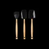 LE CREUSET Set de 3 Spatules Silicone Black Onyx New